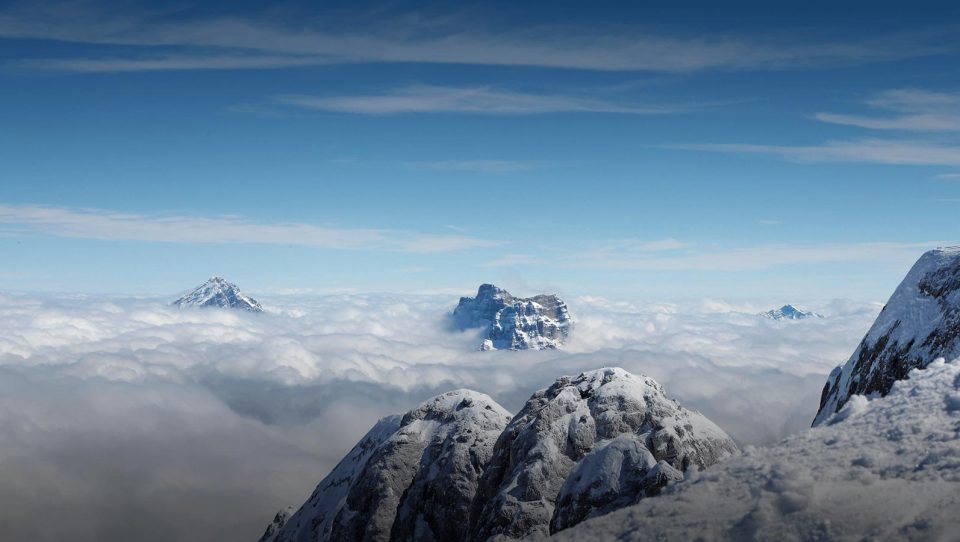 Mountains above the clouds
