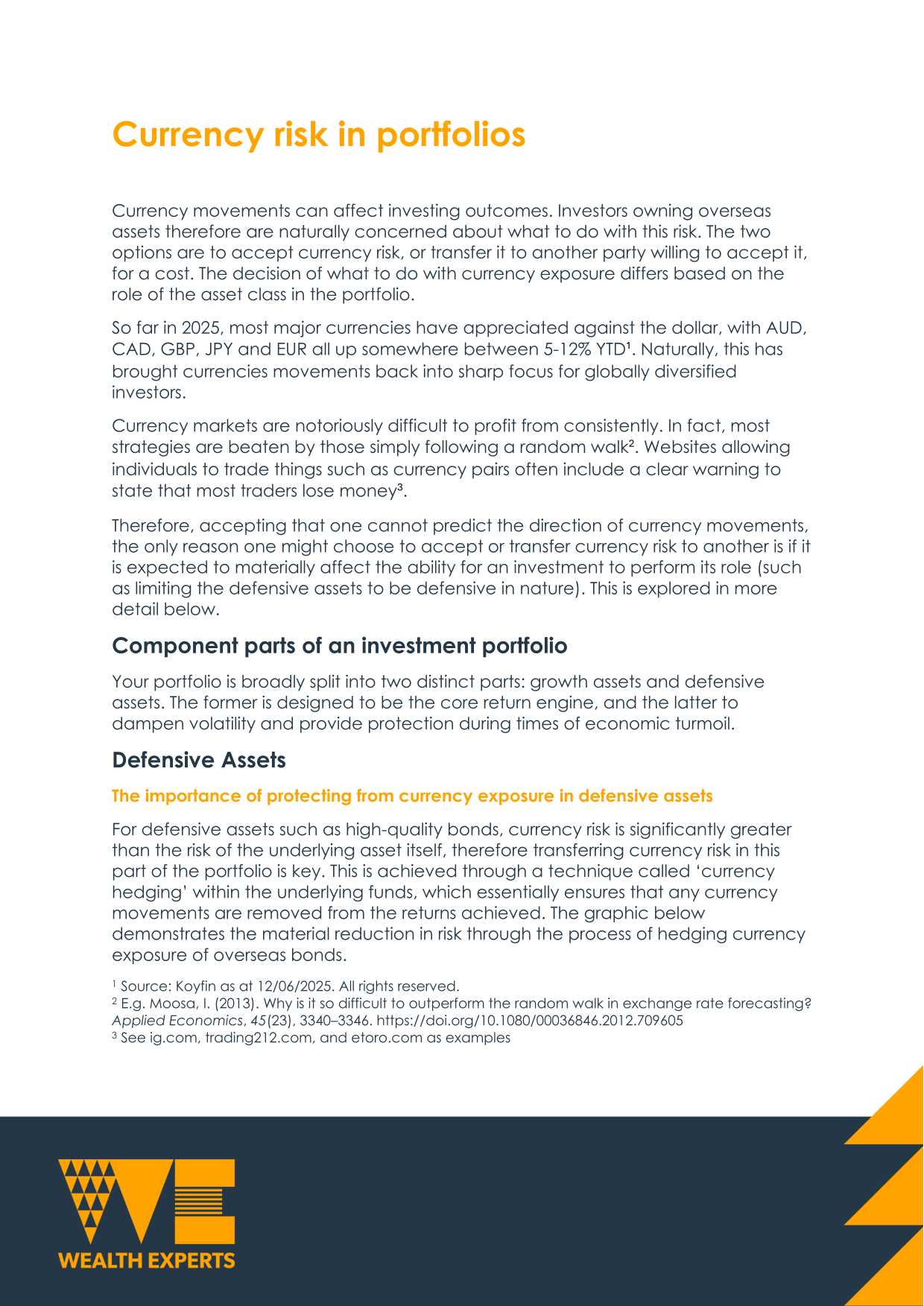 Currency risk in portfolios